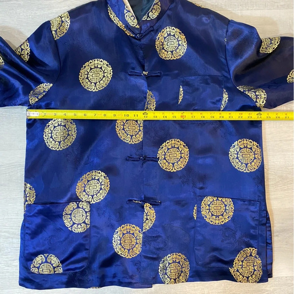 Vintage Asian Smoking Jacket Embroidered Dragon 🐉 - Picture 16 of 16